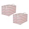 DII PE-Coated Cotton Polyester Laundry Bin Stripe Rose Rectangle Extra Large 12.5x17.5x10.5 (Set of 2)